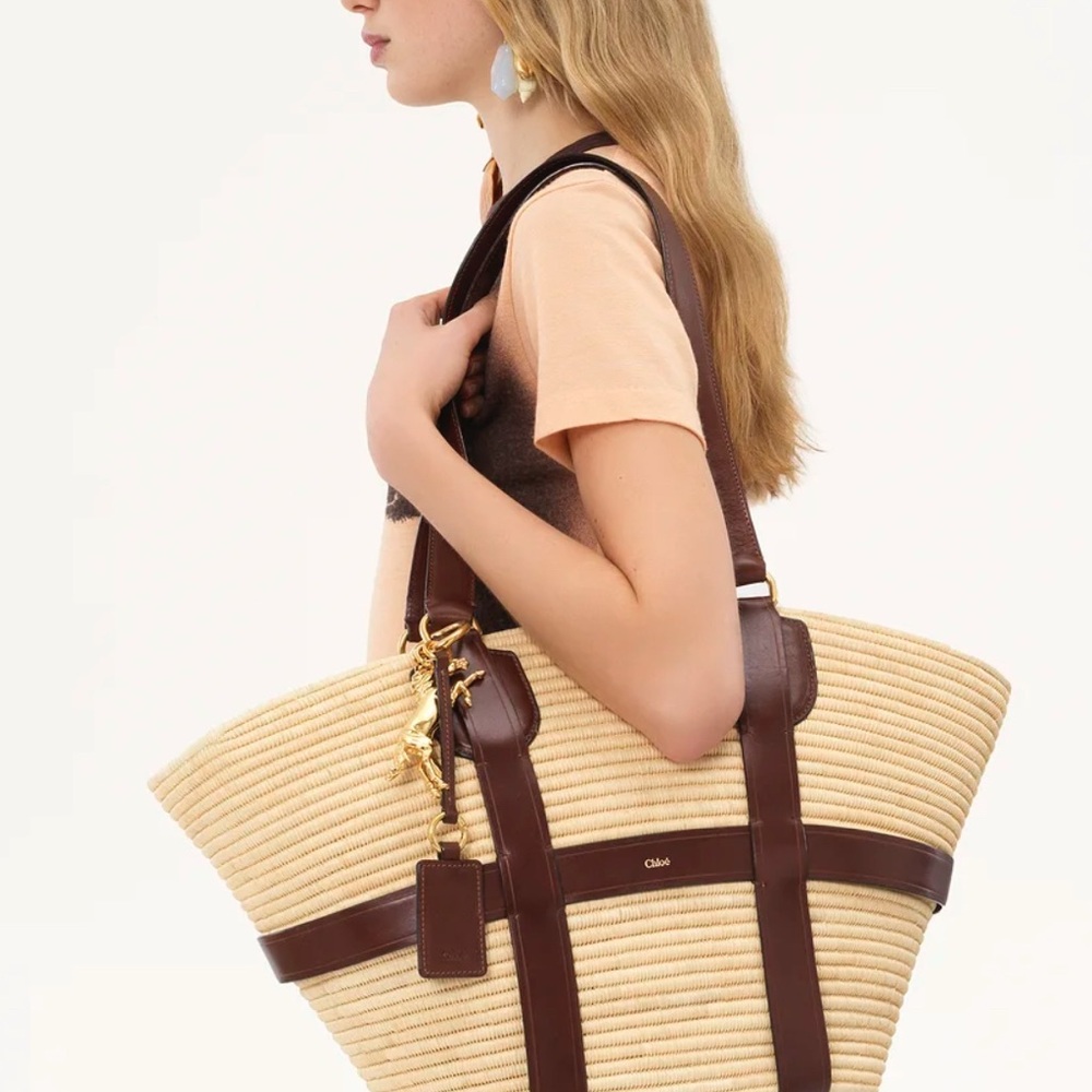 HEAD-TURNER Chloe Large Kerala 25 Raffia Basket Tote